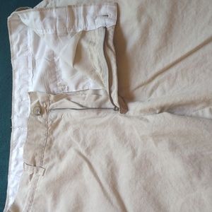 L.L. Bean Cream/Beige Ramie & Cotton Summer Weight Pants 34 - 31